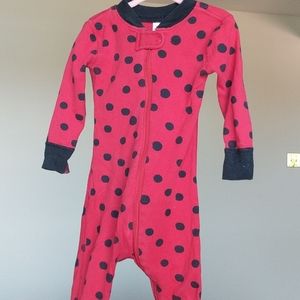 Hanna Andersson ladybug pajamas 18-24m vguc.